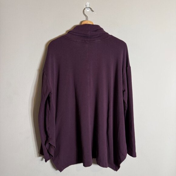 Athleta Ethereal Brushed Funnel Neck Pullover Sweatshirt Women's Small Purple - Picture 5 of 15